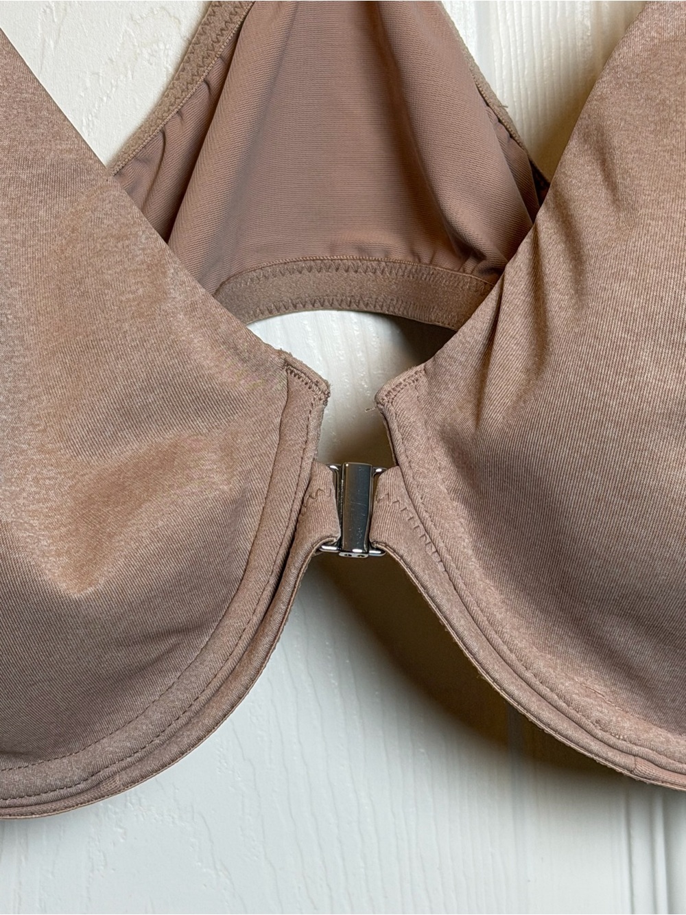 Delimira Front Close Racerback Underwire Bra 40D Cameo Heather NWT - Picture 2 of 7